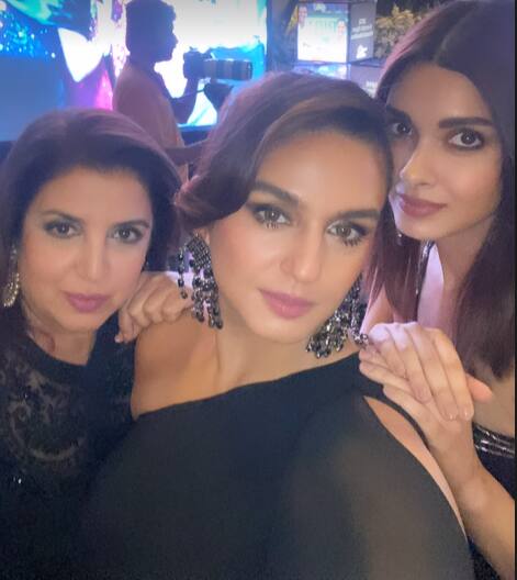 The gorgeous ladies Farah Khan, Huma Qureshi and Diana Penty posed together for a selfie at Sania Mirza's farewell party. (All Images: Instagram).