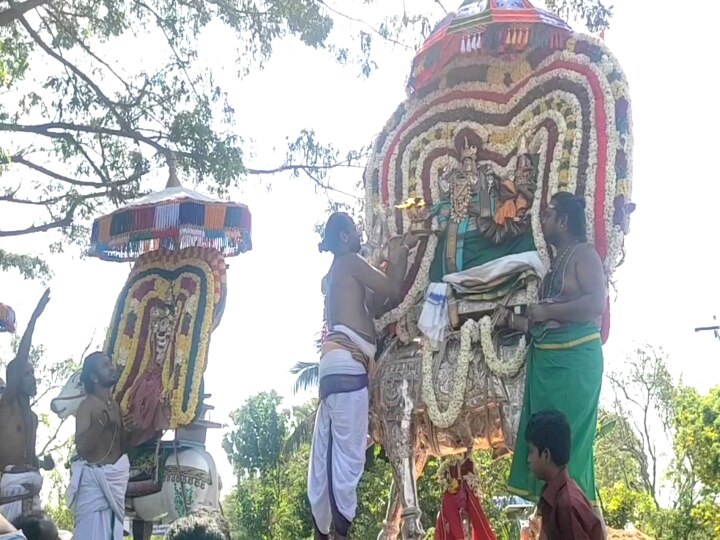 திருமண வரம் தரும் திருமணஞ்சேரி கோயில் மாசி மக தீர்த்தவாரி -  திரளான பக்தர்கள் சாமி தரிசனம்