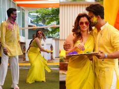 Holi 2023: बंसती साड़ी पहन अंकिता ने खूब उड़ाया पति पर गुलाल, देखिए कपल के होली सेलिब्रेशन की खूबसूरत तस्वीरें