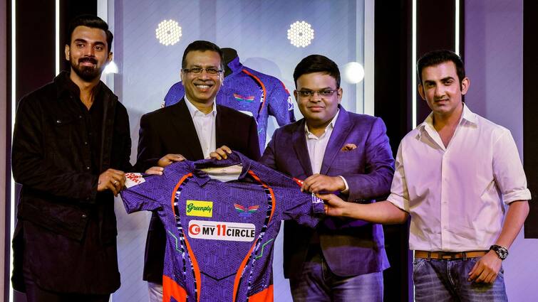 IPL 2023 LSG Jersey Launch Lucknow Super Giants New Jersey Unveiled for Upcoming IPL LSG New Jersey: রাহুল, গম্ভীরদের উপস্থিতিতে প্রকাশিত হল লখনউয়ের নতুন জার্সি