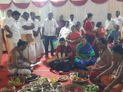 Durga Stalin : கணவருக்காக விஷேஷ பூஜை செய்த துர்கா ஸ்டாலின்..பீமரத சாந்தி யாகம் என்றால் என்ன?