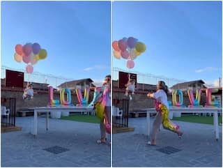 Video: गुब्बारे के साथ हवा में उड़ने लगी बच्ची, फिर मां ने ऐसे बचाई जान, देखें वीडियो