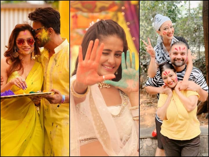 TV Celebs Holi 2023 Celebration: भारत में धूमधाम से होली का त्योहार मनाया जा रहा है. पूरे टीवी सेलेब्स होली के रंगों में डूबे हुए हैं. आइए आपको टीवी सितारों के होली सेलिब्रेशन की तस्वीरें दिखाते हैं.