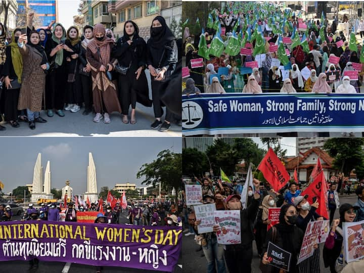 Women and activist groups in various countries including Afghanistan, Pakistan, Indonesia, Japan, and Thailand took part in demonstration demanding equal rights on International Womens' Day.