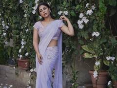 Samyuktha: వైలెట్ శారీలో సంయుక్త కవ్వింత