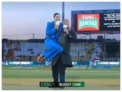 लाइव मैच के दौरान न्यूजीलैंड के पूर्व क्रिकेटर ने टीवी प्रेजेंटर को गोद में उठाया, वारयल वीडियो पर लोगों ने किए मजेदार कमेंट्स