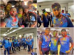 Holi 2023: રોહિતથી લઇને સૂર્યા સુધી, હોળીના રંગોમાં રંગાયા ટીમ ઇન્ડિયાના ખેલાડીઓ, ગુલાબથી રમી હોળી, જુઓ તસવીરો