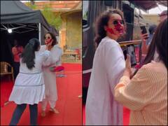 कंगना रनौत ने ‘चंद्रमुखी 2’ के सेट पर मनाई होली, टीम को दौड़ा-दौड़ाकर लगाया रंग, देखें वीडियो