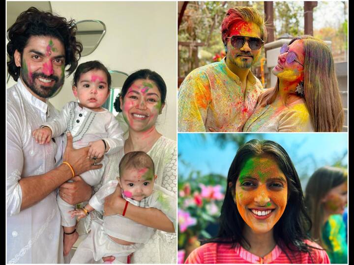 Popular celebs soaked themselves in festive colours as they celebrated Holi with their loved ones. Take a look.