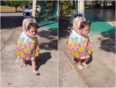 सिर को प्लेट में सजाकर चलने लगी छोटी बच्ची, हैलोवीन की थीम देख डर जाएंगे आप