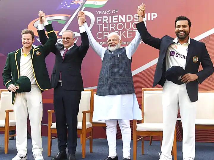 IND v AUS, 4th Test 75 Years of Cricketing Between India Australia PM Modi AUS PM Anthony Albanese At motera stadium IND v AUS, 4th Test: ఆస్ట్రేలియా, భారత్ క్రికెట్‌ స్నేహానికి 75 ఏళ్లు- మొతేరా స్టేడియంలో మ్యాచ్ చూసిన ఇరు దేశాల ప్రధానులు