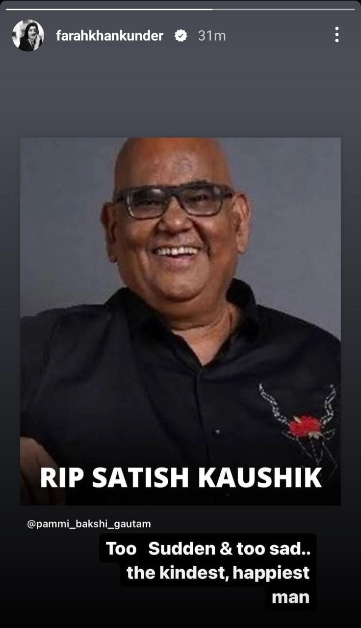 Satish Kaushik Death: Anupam Kher, Subhash Ghai, Farah Khan And Others Pay Tribute