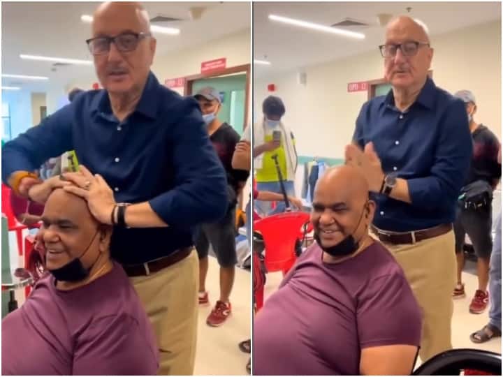 Anupam Kher shared throwback video giving head massage to Satish Kaushik watch Video here 'मौत जिंदगी का अंत है, रिश्तों का नहीं',जिगरी दोस्त सतीश कौशिक को याद कर फिर इमोशनल हुए अनुपम खेर