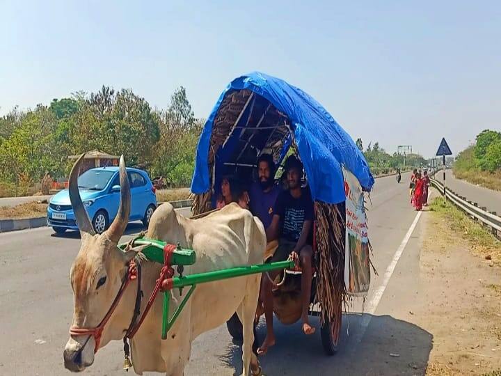 கன்னியாகுமரி டூ சென்னை....மாட்டுவண்டியில் விழிப்புணர்வு பயணம் - யூடியூப் தமிழ் ஜோடி அசத்தல்