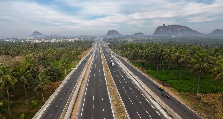 The 119-kilometer-long access-controlled highway, built as part of the Union Government's project Bharatmala Pariyojana (BMP), is anticipated to reduce the travel time between two vital Karnataka cities to 90 minutes. (Source: PTI)