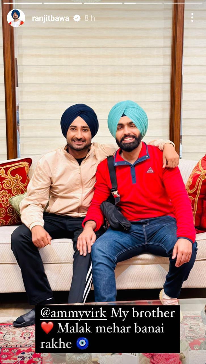 Ammy Virk: ਐਮੀ ਵਿਰਕ ਤੇ ਰਣਜੀਤ ਬਾਵਾ ਇਕੱਠੇ ਆਏ ਨਜ਼ਰ, ਦੋਵਾਂ ਨੇ ਇੱਕ ਦੂਜੇ ਦੀ ਰੱਜ ਕੀਤੀ ਤਾਰੀਫ, ਦੇਖੋ ਤਸਵੀਰਾਂ