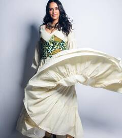 Neha Dhupia Walks The Ramp As The Show Stopper For INIFD Launchpad At The Lakme Fashion Week. See Pics