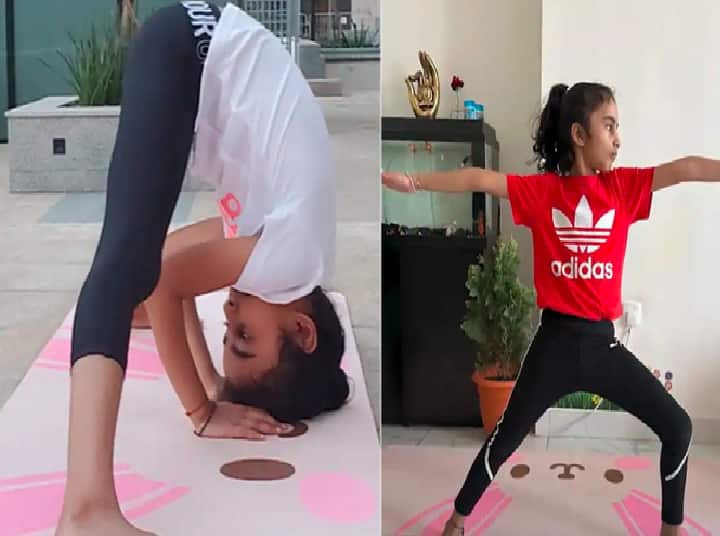 This 7-Year-Old Indian Girl Is The World's Youngest Yoga Instructor உலகின் இளம் யோகா பயிற்றுநர்.. 7 வயது சிறுமிக்கு குவியும் பாராட்டு!!!