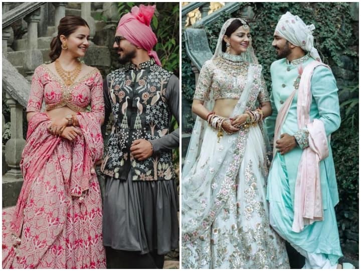 Rubina Dilaik Abhinav Shukla recreated their iconic wedding pose at sister Jyotika Dilaik wedding see pics बहन की शादी में Rubina- Abhinav ने रिक्रिएट किया अपना ऑइकॉनिक वेडिंग पोज, एक दूसरे की आंखों में डूबा नजर आया कपल