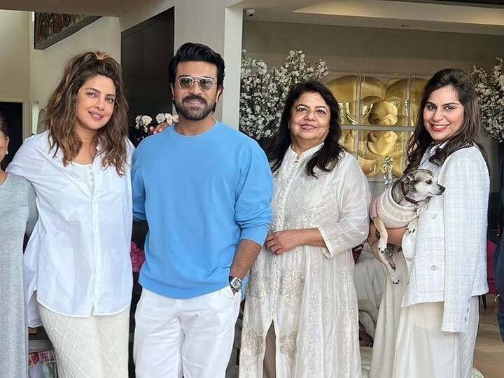 Ram Charan visit Priyanka Chopra LA Home with wife Upasana Ahead Oscar 2023 See photos here पत्नी उपासना संग Priyanka Chopra के लॉस एंजिल्स वाले घर पहुंचे Ram Charan, ऑस्कर से पहले सामने आईं ये तस्वीरें