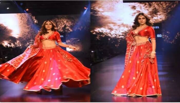 Sara At Ramp Walk :  ਸਾਰਾ ਅਲੀ ਖਾਨ ਨੇ ਆਪਣੇ ਨਵਾਬੀ ਅੰਦਾਜ਼ ਦਾ ਪ੍ਰਦਰਸ਼ਨ ਕਰਦੇ ਹੋਏ ਲੈਕਮੇ ਫੈਸ਼ਨ ਵੀਕ ਲਈ ਰੈਂਪ ਵਾਕ ਕੀਤਾ। ਸਾਰਾ ਅਲੀ ਖਾਨ ਦਾ ਸਾਦਾ ਅੰਦਾਜ਼ ਦਰਸ਼ਕਾਂ ਨੂੰ ਕਾਫੀ ਪਸੰਦ ਕੀਤਾ ਜਾ ਰਿਹਾ ਹੈ।