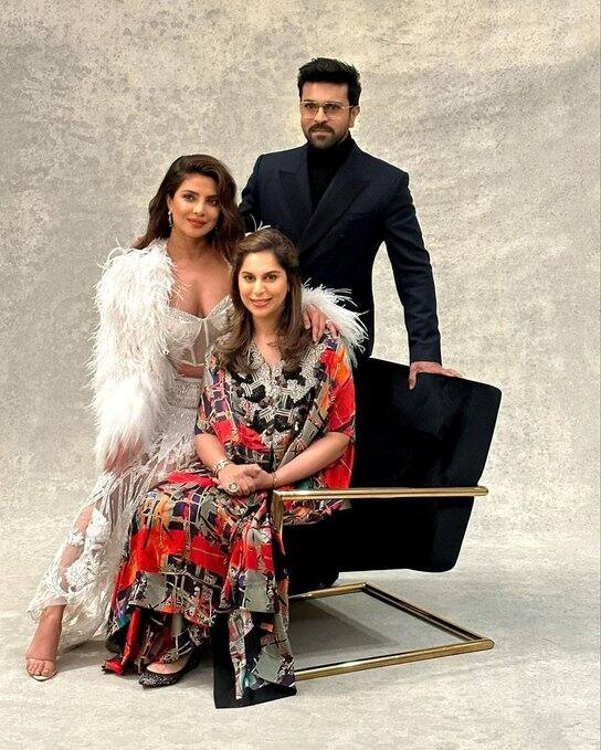 ராம் சரண் மற்றும் அவர் மனைவி உபாசனா கொனிடெலாவுடன் ப்ரியங்கா சோப்ரா