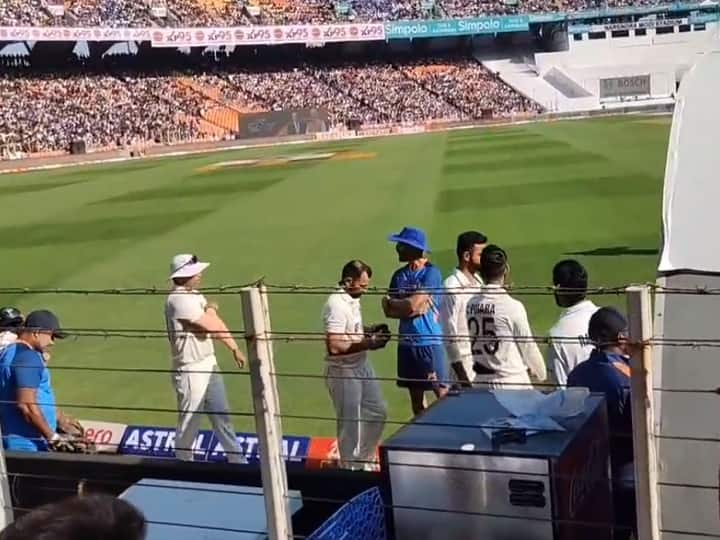 Jai Shree Ram Chants to Mohammed Shami during IND vs AUS 4th Test at Narendra Modi Stadium Ahmedabad Ahmedabad Test: नरेंद्र मोदी स्टेडियम में शर्मनाक हरकत, मोहम्मद शमी का नाम लेकर लगाए गए जय श्री राम के नारे; देखें वीडियो