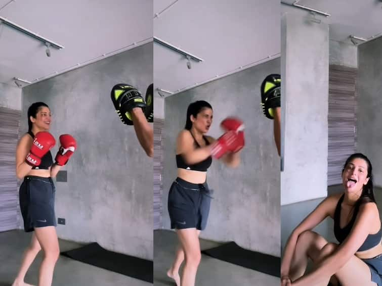 Shruti Haasan leaves fans speechless with her latest kick boxing video watch Shruti Haasan: ஓங்கி அடிச்சா ஒன்றரை டன் வெய்ட்டுடா... கிக் பாக்ஸிங்கால் அதிரவிட்ட ஸ்ருதிஹாசன்!