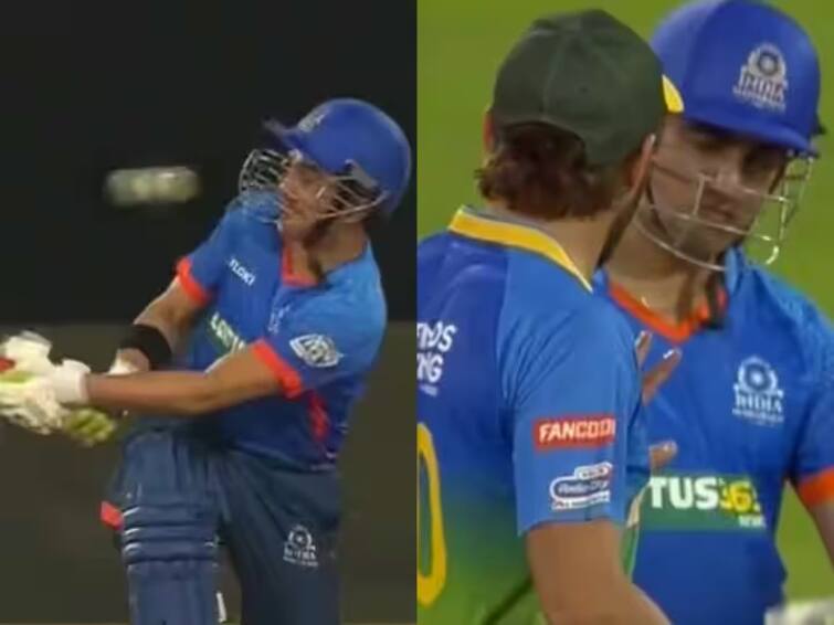 LLC 2023 Shahid afridi comes up with heartening gesture after gautam gambhir Suffers a blow on head See video Video: बऱ्याच काळानंतर शाहिद आफ्रिदीआणि गंभीर आमने-सामने, आणि मग...