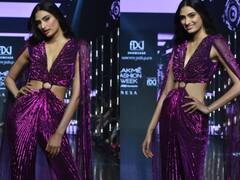 अथिया शेट्टी ने रैंप वॉक कर ढाया कहर, पर्पल ड्रेस में देख केएल राहुल ने दिया रिएक्शन