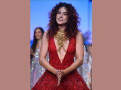 Taapsee Pannu Aces The Ramp In A Red Gown At The Lakme Fashion Week. See Pics