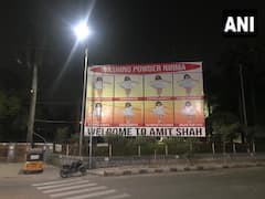 హైదరాబాద్‌లో ‘వాషింగ్ పౌడర్ నిర్మా’ - అమిత్ షా పర్యటన వేళ భారీ ఫ్లెక్సీలు