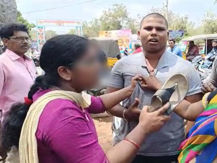 Nellore News : Over in the station, the young woman who gave wisdom with the sandal!