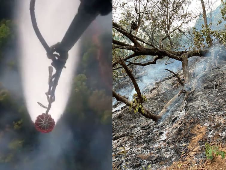 IAF Helicopter Dispenses Over 25000 Litres Of Water To Contain Goa Forest Fire. WATCH IAF Helicopter Dispenses Over 25000 Litres Of Water To Contain Goa Forest Fire. WATCH