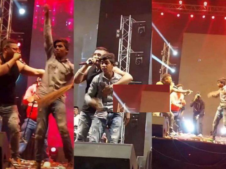 Honey Singh dance with cleaning staff boy on stage video goes viral on social media watch here Honey Singh Video: सफाई कर्मी के साथ स्टेज पर हनी सिंह ने किया जबरदस्त डांस, वीडियो देख फैंस बोले- 'म्यूजिक इंडस्ट्री का किंग'