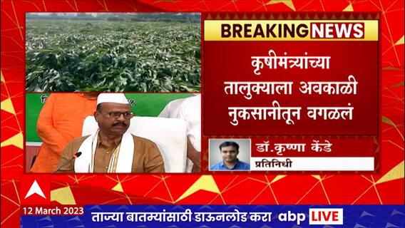 Sambhajinagar : कृषीमंत्र्यांच्या तालुक्याला अवकाळी नुकसानीतून वगळलं, पिकाचं मोठ्या प्रमाणात नुकसान
