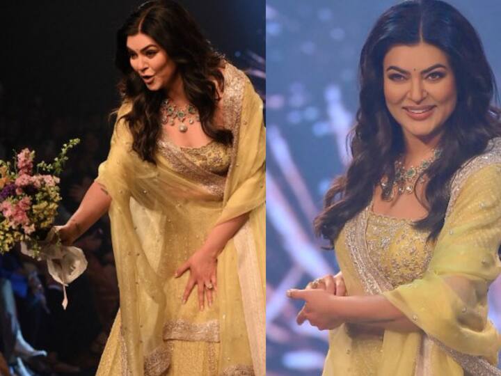 Sushmita Sen graced the ramp as she walked at the Lakme Fashion Week and turned show stopper for designer Anushree Reddy.