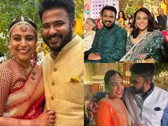 Swara Bhasker Wedding: सुर्ख लाल साड़ी में साउथ इंडियन दुल्हन बनी नजर आईं स्वरा, देखिए एक्ट्रेस की मेहंदी-संगीत नाइट की Inside तस्वीरें