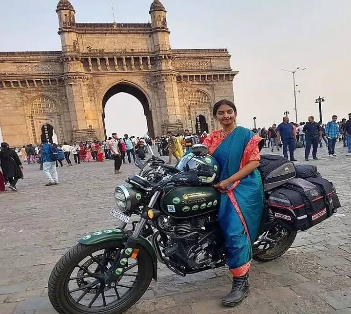 रमिला लटपटे ने अपनी यात्रा मुंबई के गेटवे ऑफ़ इंडिया से 9 मार्च को 4:30 बजे शुरू किया था.