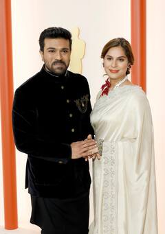 Oscar Awards 2023: प्रेग्नेंट वाइफ के साथ ‘95वें एकेडमी अवॉर्ड्स’ में पहुंचे Ram Charan, व्हाइट साड़ी में कमाल की लगीं Upasana