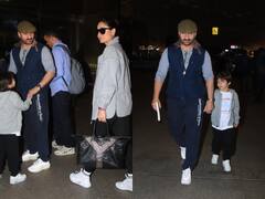 Kareena Kapoor With Family: एयरपोर्ट पर नजर आया पटौदी परिवार, करीना नहीं बाप-बेटे की जोड़ी पर अटकी रहीं सबकी नजरें...