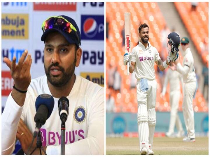 indian skipper Rohit Sharma denies claims of Virat Kohli being sick during the fourth Test Virat Sick: அகமதபாத் டெஸ்ட் போட்டியில் விராட்கோலிக்கு காய்ச்சல் இருந்ததா? ரோகித்சர்மா விளக்கம்..!