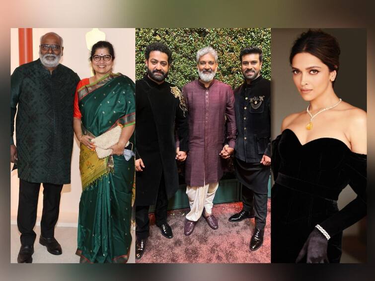 Oscar Awards 2023 Deepika Padukone reveals Oscars red carpet look and Oscar Awards 2023: ऑस्कर 2023 च्या रेड कार्पेटवर भारतीय सेलिब्रिटींची हवा; 'आरआरआर' च्या टीमचा खास लूक तर दीपिकाच्या लूकनं वेधलं अनेकांचे लक्ष