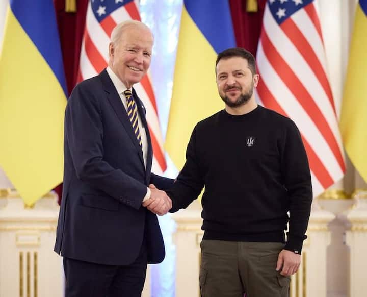 US President Jo Biden Kyiv Visit cost ukrainian taxpayers more than 16 lakh dollars Biden Visits Kyiv: रूस से जंग में बदहाल हुए यूक्रेन को भारी पड़ा US प्रेसिडेंट का दौरा, बाइडेन की सुरक्षा और खाने पर आया लाखों डॉलर का खर्च