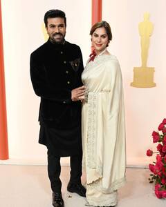 Ram Charan- Upasana: ఆస్కార్ లో రాయల్ లుక్ లో మెరిసిన చెర్రీ, ఉపాసన