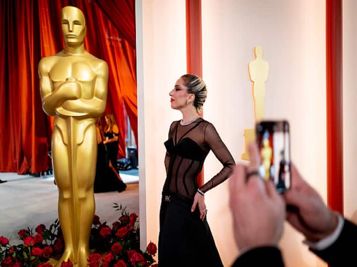 Lady Gaga At 95th Academy Award Arrives In All-Black See-Through Corset Gown At Oscars 2023 Red Carpet Lady Gaga Arrives In All-Black See-Through Corset Gown At Oscars 2023 Red Carpet