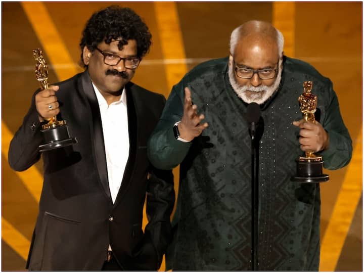 Oscar Awards 2023 Naatu Naatu Song from RRR Movie Wins 95th Academy award for Best Original Song Naatu Naatu Wins Oscar : 'నాటు నాటు'కు ఆస్కార్ - సరికొత్త చరిత్ర సృష్టించిన 'ఆర్ఆర్ఆర్'