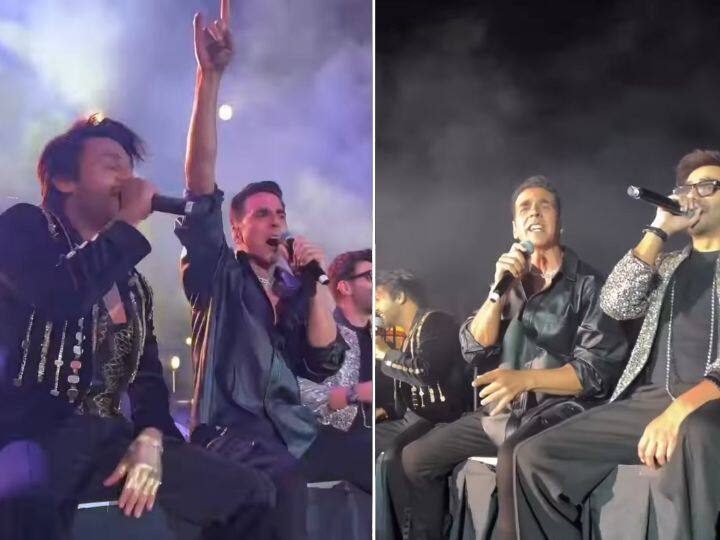 Akshay Kumar stebin ben aparshakti khurana performed Tare Gin Gin Song at stage watch Video Akshay Kumar Video: 'तारे गिन गिन' पर अक्षय कुमार ने स्टेज पर लगाई ऐसी आग, डांस देखकर आपके पैर ना थिरकने लगें तो कहना