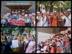 Lakhs Of Maharashtra Govt Employees Launch Indefinite Strike Demanding Old Pension Scheme. In Pics