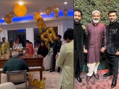 'নাটু নাটু'র অস্কার জয়, রাজামৌলির লস অ্যাঞ্জেলসের বাড়িতে পার্টি টিম 'আর আর আর'-এর